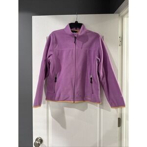 LL Bean Polartec Fleece Full-Zip Jacket Lilac‎ Womens Size Small